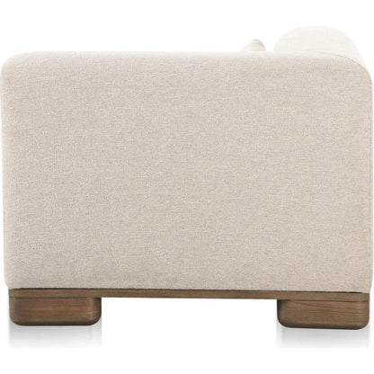 June Wood Beige Corner Chair-Modular Sofas-Moe's Home-LOOMLAN