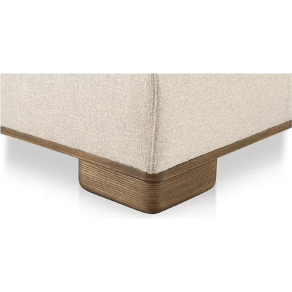 June Wood Beige Corner Chair-Modular Sofas-Moe's Home-LOOMLAN