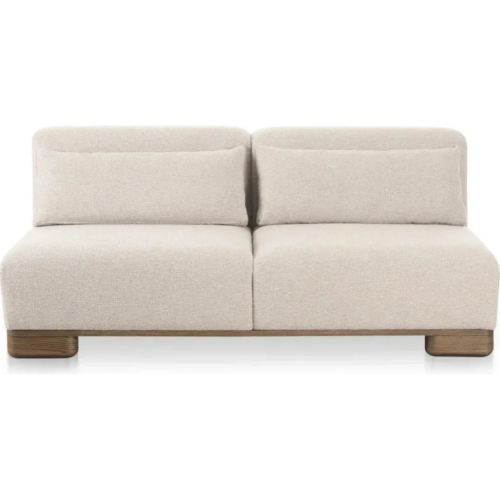 June Wood Beige Sofa - LOOMLAN - Moe's Home - Sofas & Loveseats