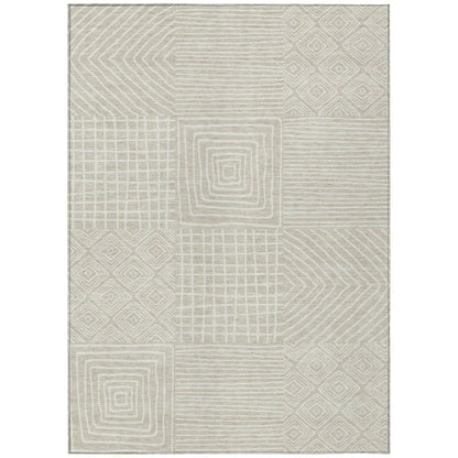 Junia Beige Washable Indoor-Outdoor Rug-Outdoor Rugs-LOOMLAN Rugs-2'6" x 3'10"-LOOMLAN