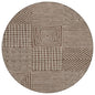 Junia Brown Washable Indoor-Outdoor Rug-Outdoor Rugs-LOOMLAN Rugs-8' x 8'-LOOMLAN