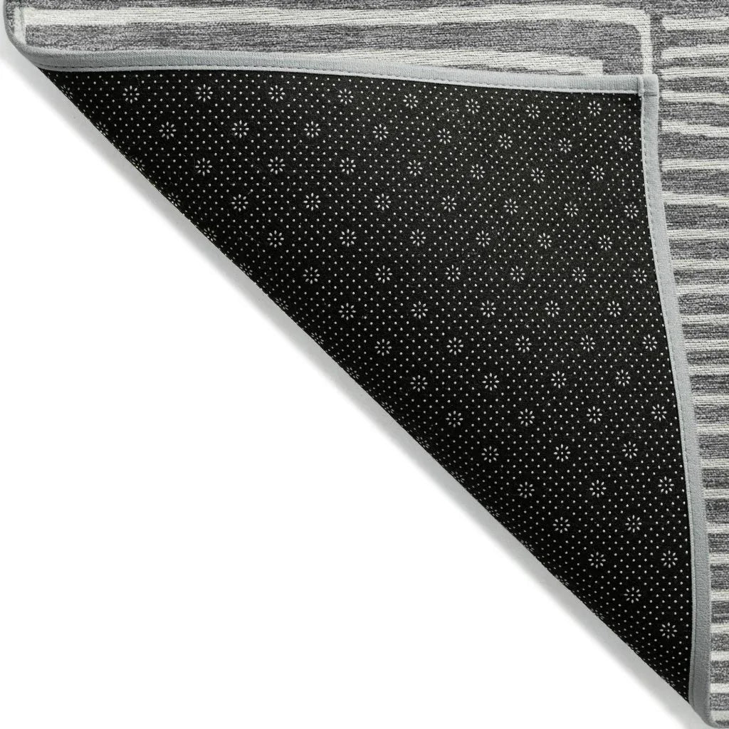 Junia Gray Washable Indoor-Outdoor Rug-Outdoor Rugs-LOOMLAN Rugs-LOOMLAN