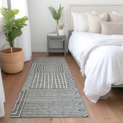Junia Gray Washable Indoor-Outdoor Rug-Outdoor Rugs-LOOMLAN Rugs-LOOMLAN