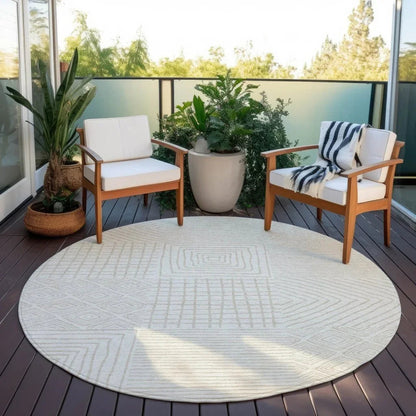 Junia Ivory Washable Indoor-Outdoor Rug-Outdoor Rugs-LOOMLAN Rugs-LOOMLAN