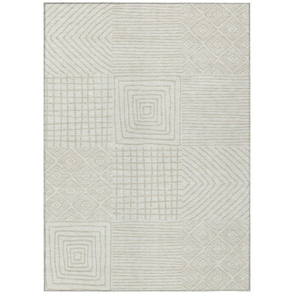 Junia Ivory Washable Indoor-Outdoor Rug-Outdoor Rugs-LOOMLAN Rugs-2'6" x 3'10"-LOOMLAN