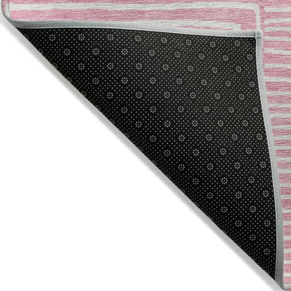 Junia Pink Washable Indoor-Outdoor Rug-Outdoor Rugs-LOOMLAN Rugs-LOOMLAN