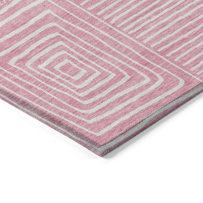 Junia Pink Washable Indoor-Outdoor Rug-Outdoor Rugs-LOOMLAN Rugs-LOOMLAN
