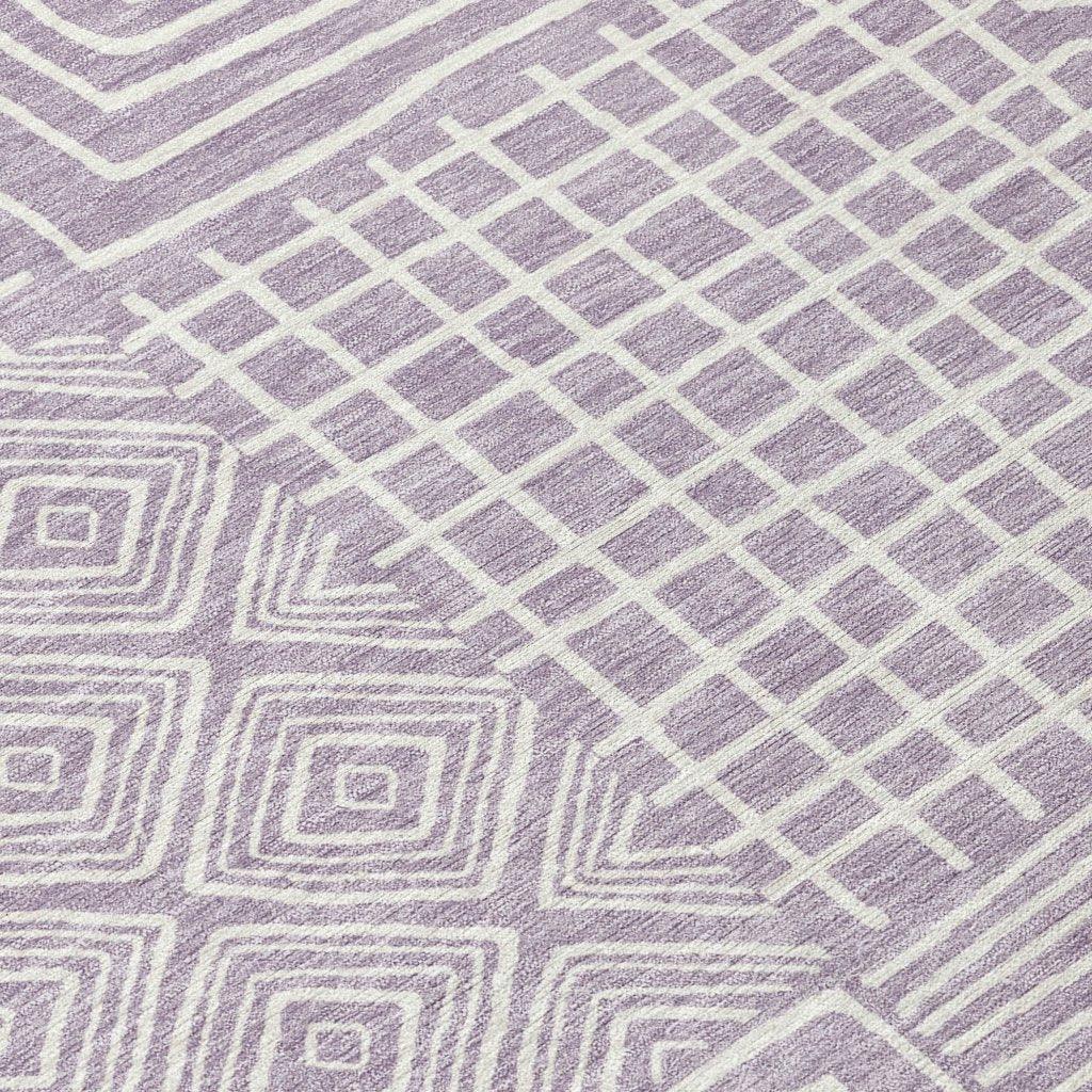 Junia Purple Washable Indoor-Outdoor Rug-Outdoor Rugs-LOOMLAN Rugs-LOOMLAN