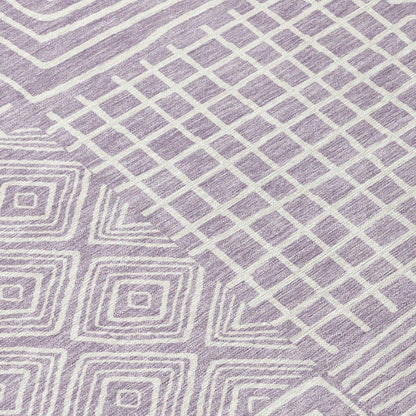 Junia Purple Washable Indoor-Outdoor Rug-Outdoor Rugs-LOOMLAN Rugs-LOOMLAN