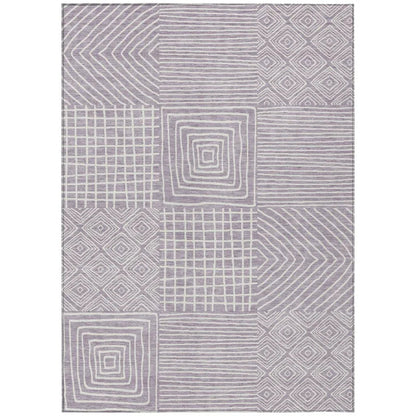 Junia Purple Washable Indoor-Outdoor Rug-Outdoor Rugs-LOOMLAN Rugs-2'6" x 3'10"-LOOMLAN