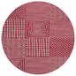 Junia Red Washable Indoor-Outdoor Rug-Outdoor Rugs-LOOMLAN Rugs-8' x 8'-LOOMLAN