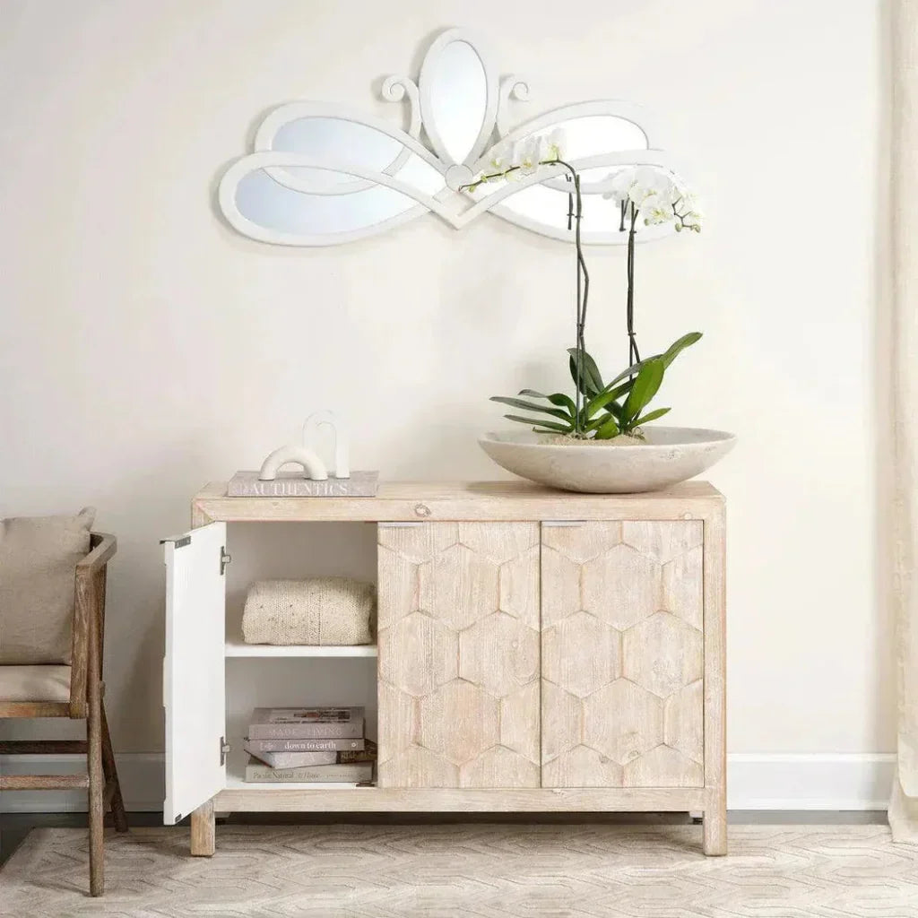 Juniper Three Door Accent Cabinet Grey Washed Fir Wood - LOOMLAN - Jamie Young - Sideboards