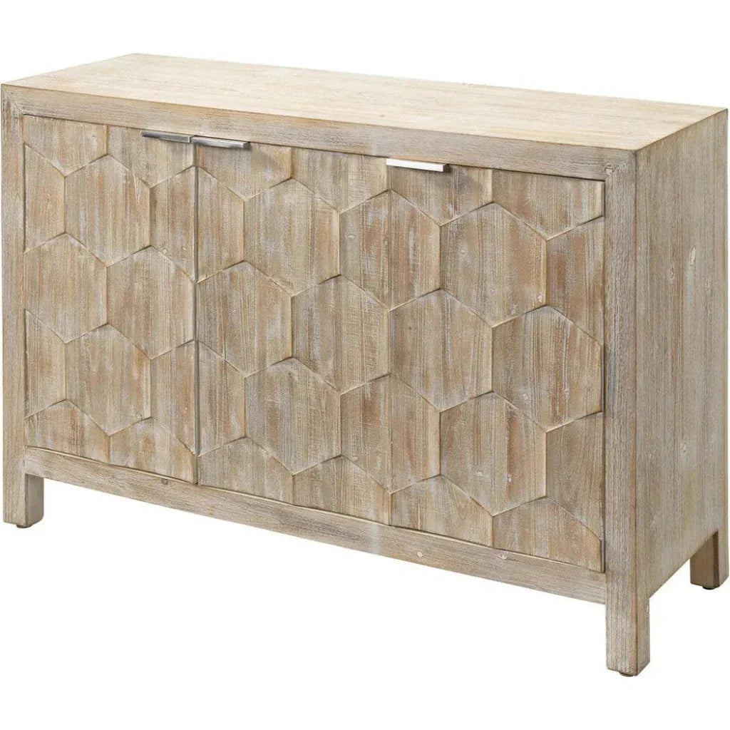 Juniper Three Door Accent Cabinet Grey Washed Fir Wood - LOOMLAN - Jamie Young - Sideboards