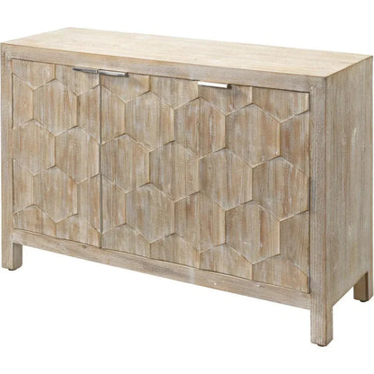 Juniper Three Door Accent Cabinet Grey Washed Fir Wood - LOOMLAN - Jamie Young - Sideboards