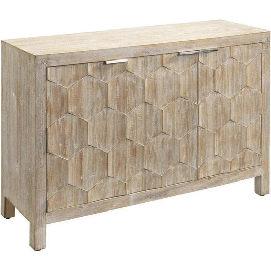 Juniper Three Door Accent Cabinet Grey Washed Fir Wood - LOOMLAN - Jamie Young - Sideboards