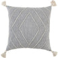 Juno Diamond Grey Throw Pillow Down Insert - LOOMLAN - LOOMLAN - Throw Pillows