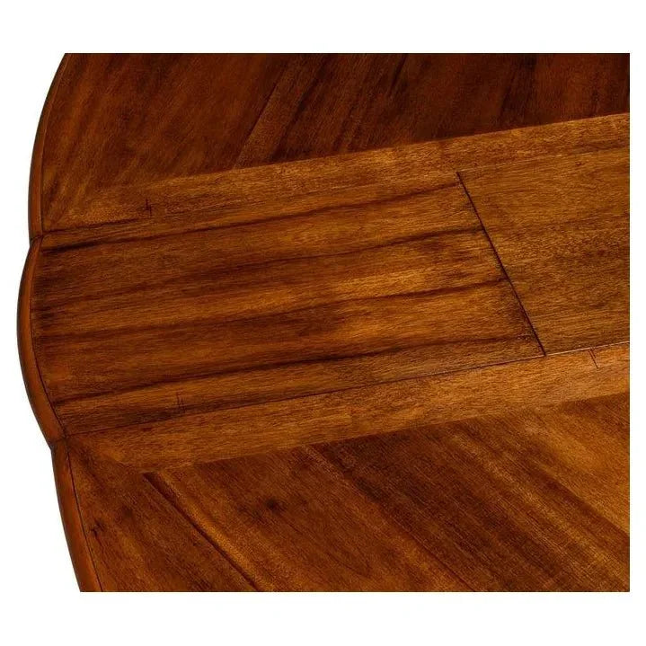 Jupe Wooden Brown Round Dining Table-Dining Tables-Sarreid-LOOMLAN