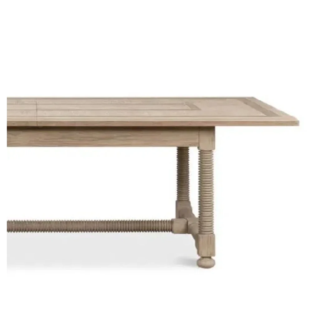 Jurow Extendable Dining Table Barn Grey Seats 10-Dining Tables-Sarreid-LOOMLAN