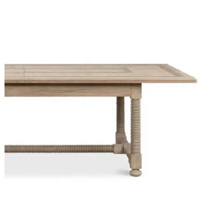 Jurow Extendable Dining Table Barn Grey Seats 10-Dining Tables-Sarreid-LOOMLAN