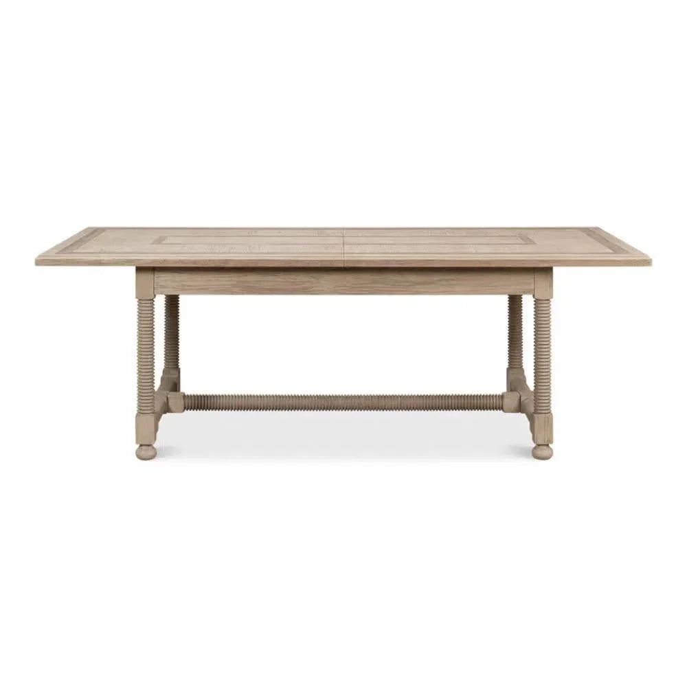 Jurow Extendable Dining Table Barn Grey Seats 10-Dining Tables-Sarreid-LOOMLAN