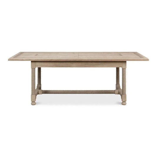 Jurow Extendable Dining Table Barn Grey Seats 10-Dining Tables-Sarreid-LOOMLAN
