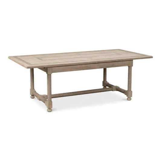 Jurow Extendable Dining Table Barn Grey Seats 10-Dining Tables-Sarreid-LOOMLAN