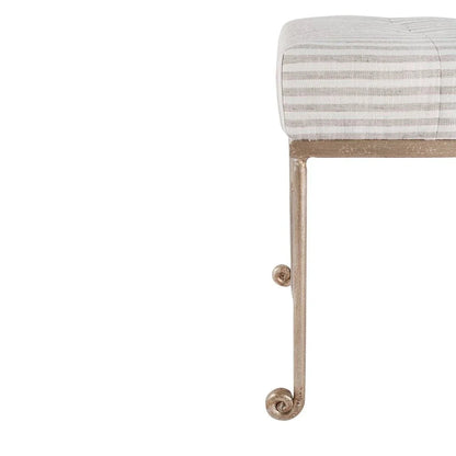 Justin White Fabric Bedroom Bench - LOOMLAN - Peninsula Home - Bedroom Benches