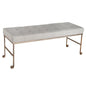Justin White Fabric Bedroom Bench - LOOMLAN - Peninsula Home - Bedroom Benches