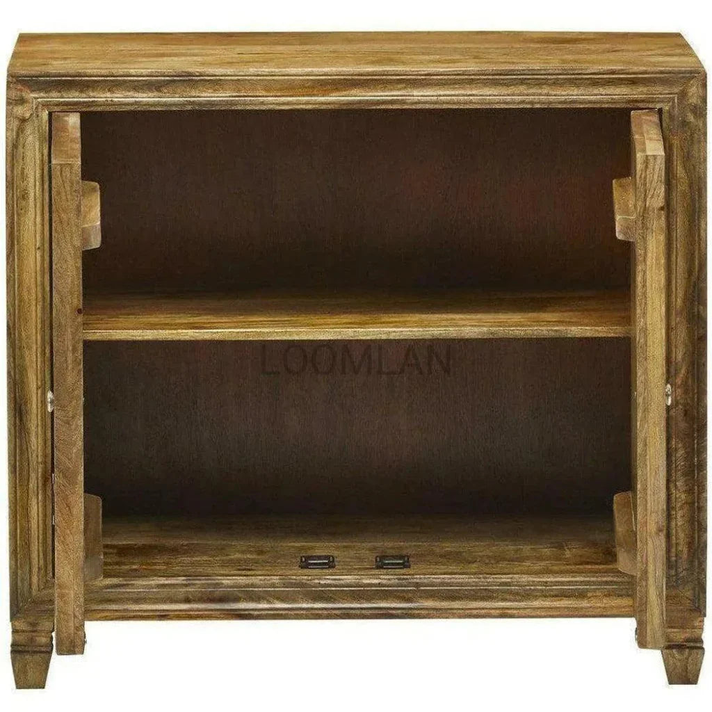 Reclaimed Wood Silver Doors Accent Cabinet - LOOMLAN - LOOMLAN - Accent Cabinets