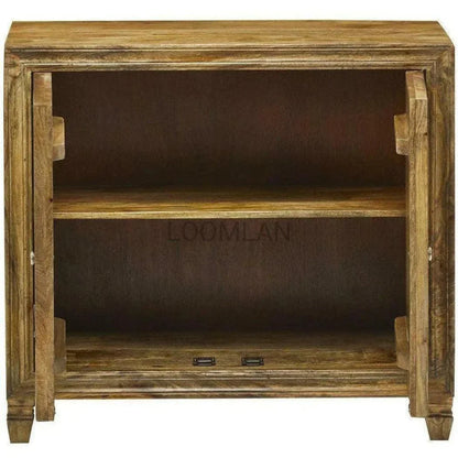 Reclaimed Wood Silver Doors Accent Cabinet - LOOMLAN - LOOMLAN - Accent Cabinets