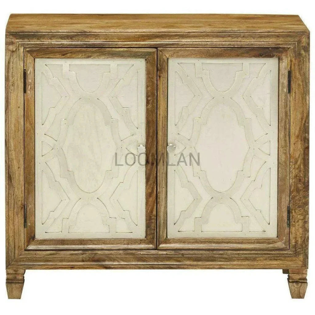 Reclaimed Wood Silver Doors Accent Cabinet - LOOMLAN - LOOMLAN - Accent Cabinets