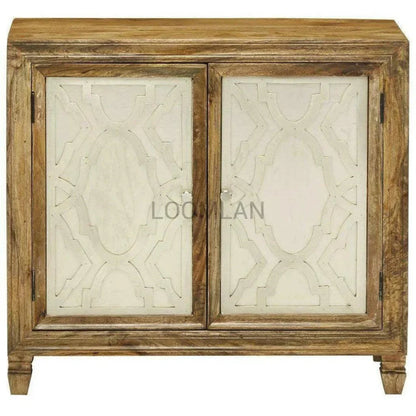 Reclaimed Wood Silver Doors Accent Cabinet - LOOMLAN - LOOMLAN - Accent Cabinets