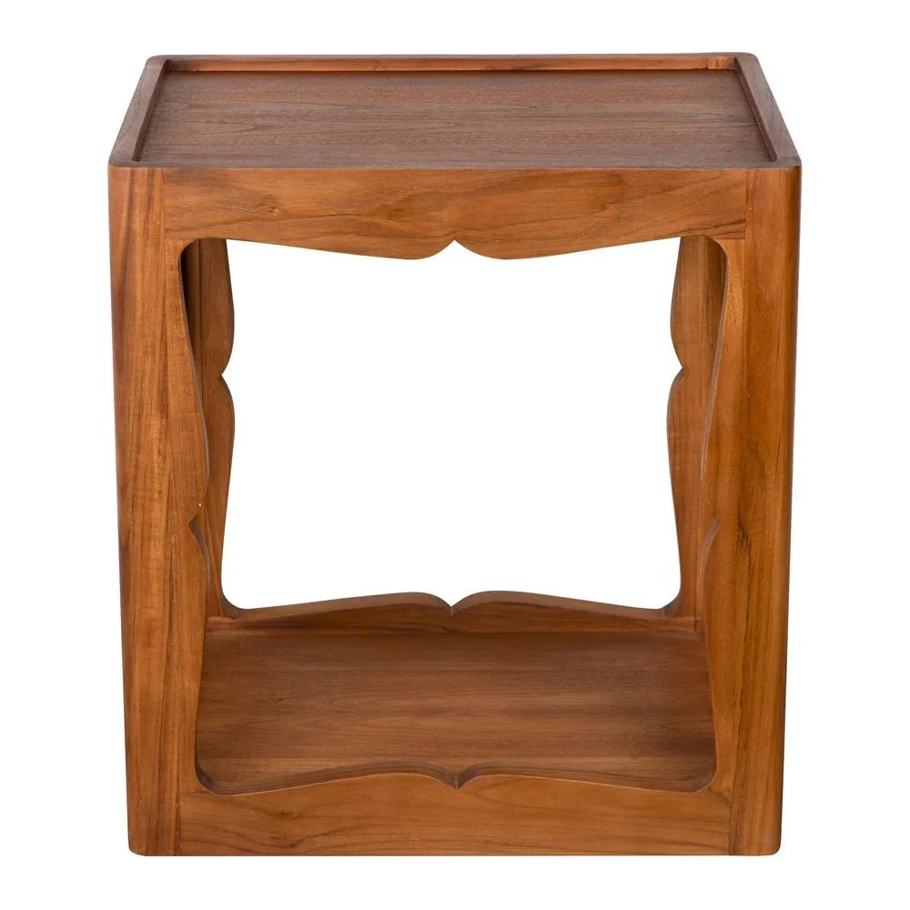 Kabbal Wooden Brown Side Table - LOOMLAN - Noir - Side Tables