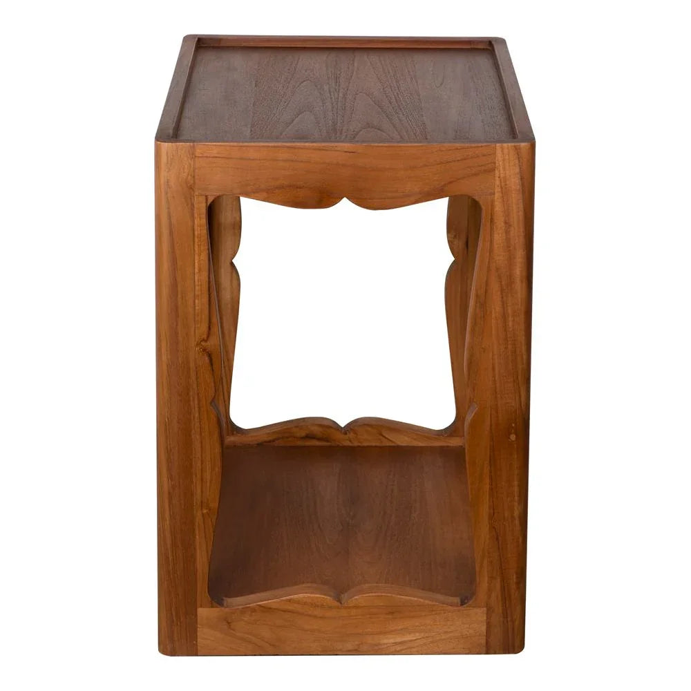 Kabbal Wooden Brown Side Table - LOOMLAN - Noir - Side Tables