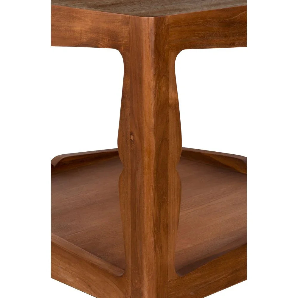 Kabbal Wooden Brown Side Table - LOOMLAN - Noir - Side Tables