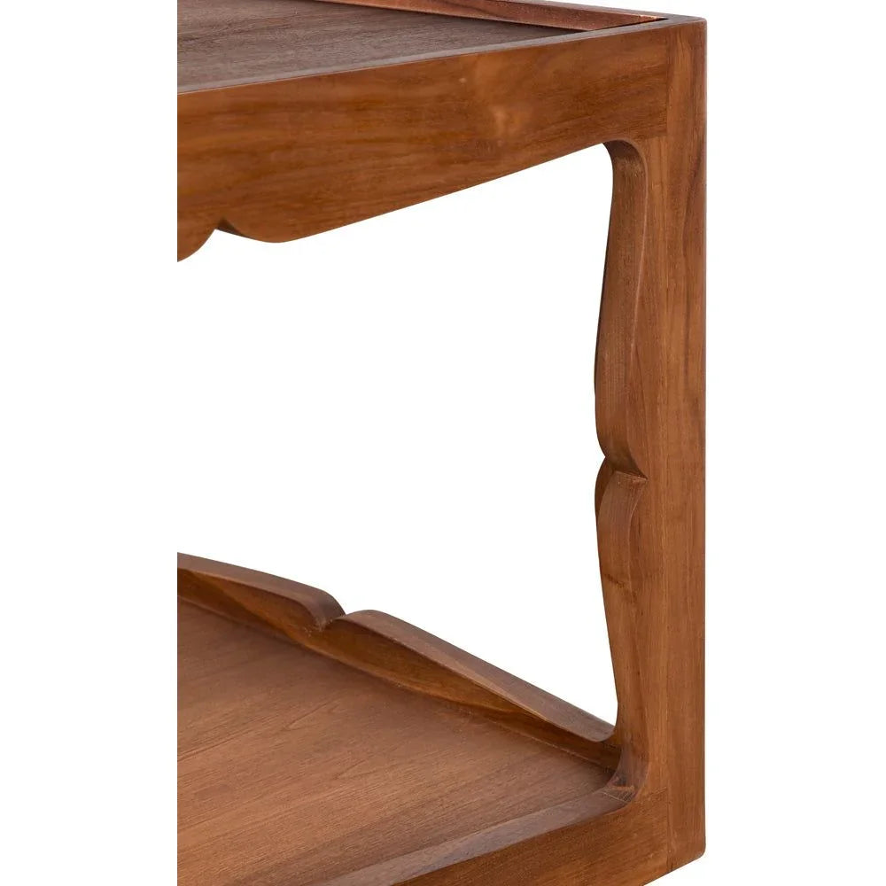 Kabbal Wooden Brown Side Table - LOOMLAN - Noir - Side Tables