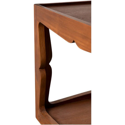 Kabbal Wooden Brown Side Table - LOOMLAN - Noir - Side Tables