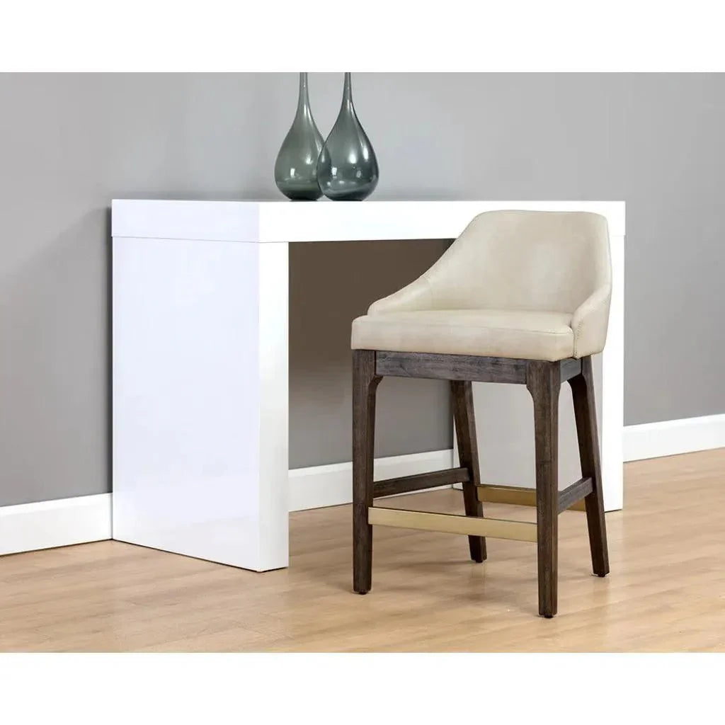 Kace Leather Counter Stool - LOOMLAN - SUNPAN - Counter Stools