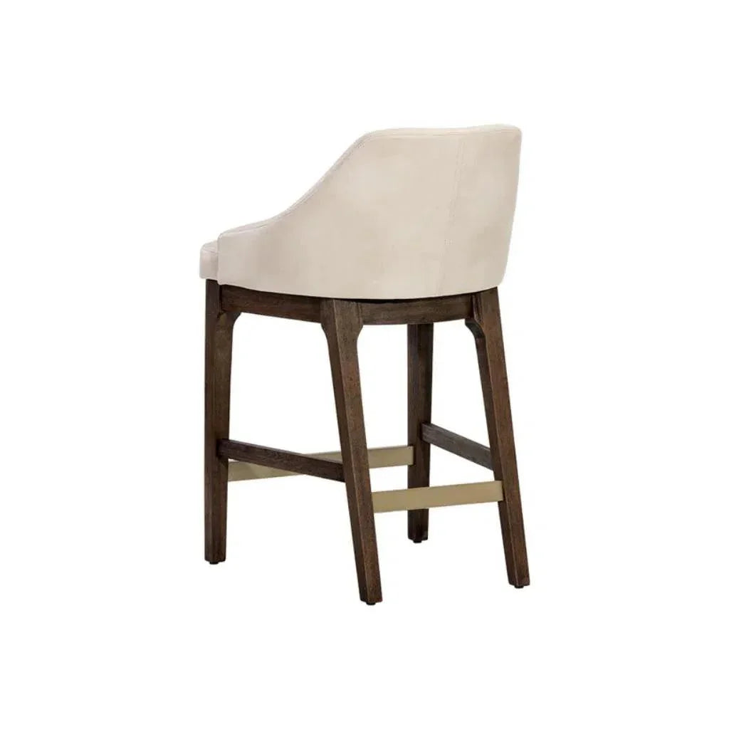 Kace Leather Counter Stool - LOOMLAN - SUNPAN - Counter Stools