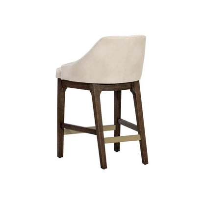 Kace Leather Counter Stool - LOOMLAN - SUNPAN - Counter Stools