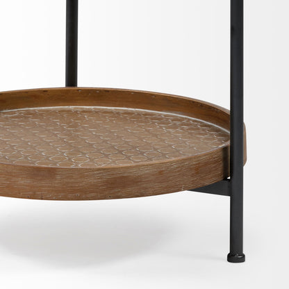 Kade Tray-Style Wood Side Table