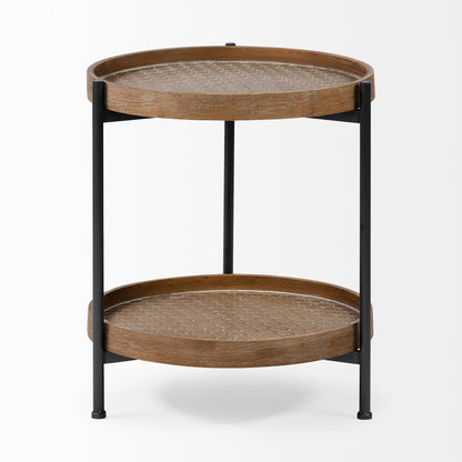 Kade Tray-Style Wood Side Table