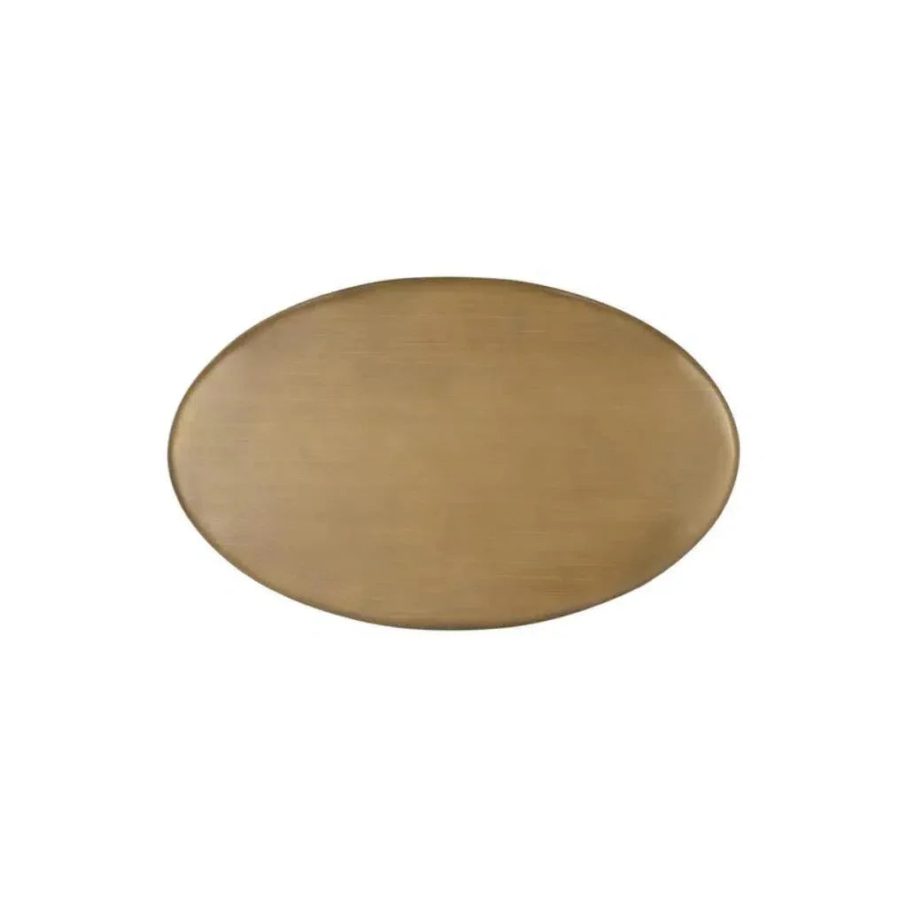 Kadin Concrete Based Steel Oval Side Table - LOOMLAN - SUNPAN - Outdoor Side Tables