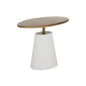 Kadin Concrete Based Steel Oval Side Table - LOOMLAN - SUNPAN - Outdoor Side Tables