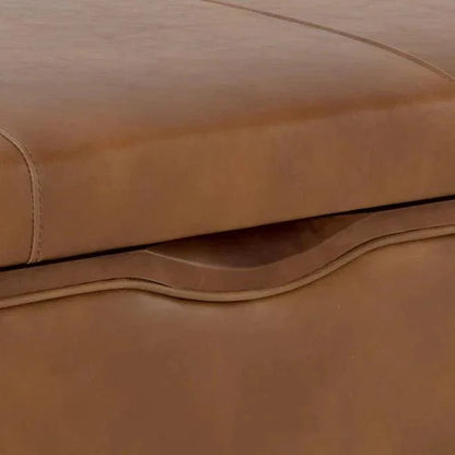 Kael Storage Bench Tobacco Tan Faux Leather - LOOMLAN - SUNPAN - Bedroom Benches