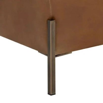 Kael Storage Bench Tobacco Tan Faux Leather - LOOMLAN - SUNPAN - Bedroom Benches