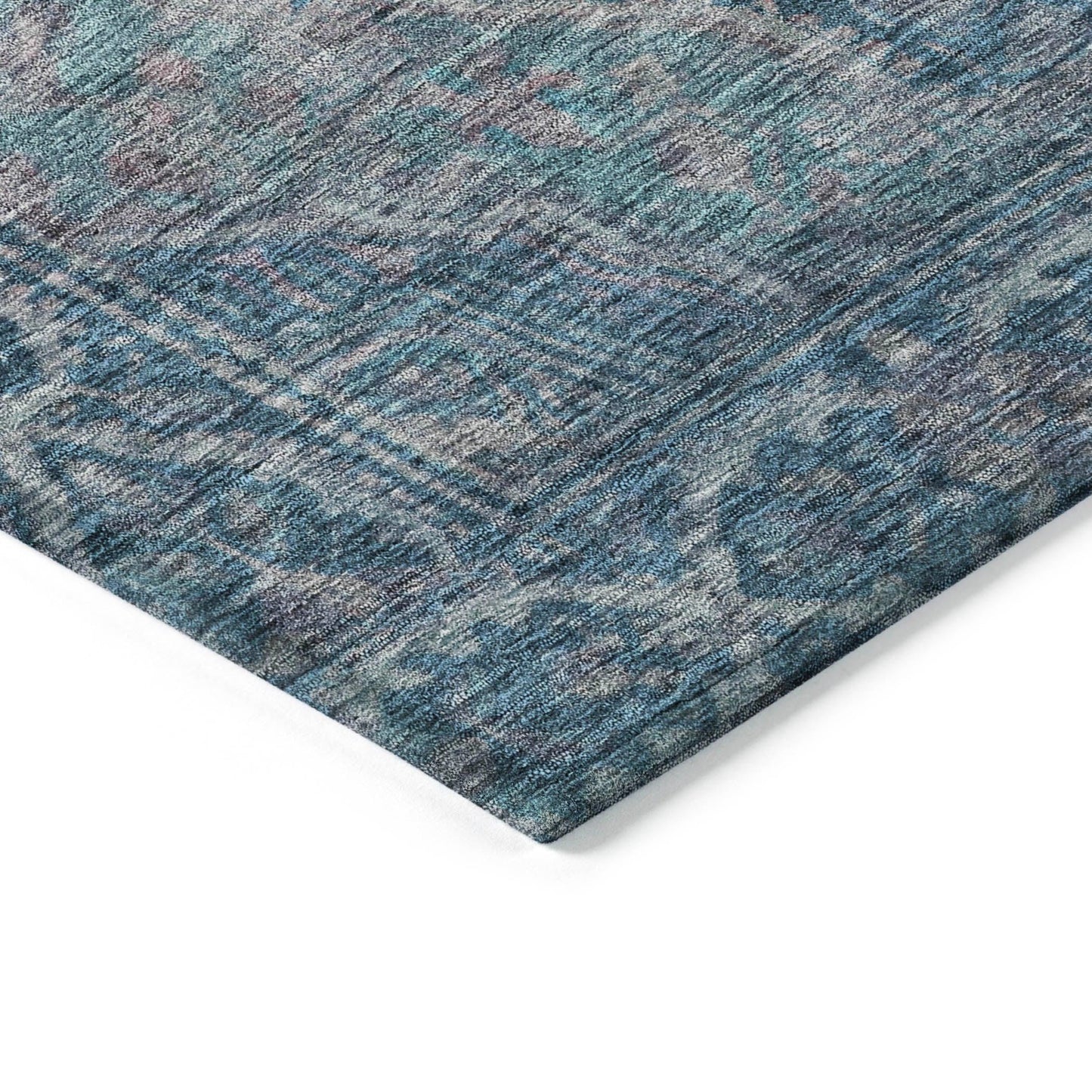 Kaelanor Blue Washable Indoor-Outdoor Rug