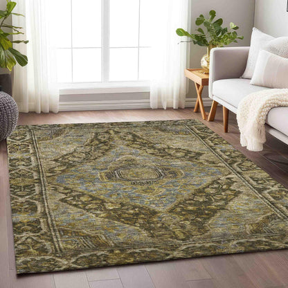 Kaelanor Brown Washable Indoor-Outdoor Rug