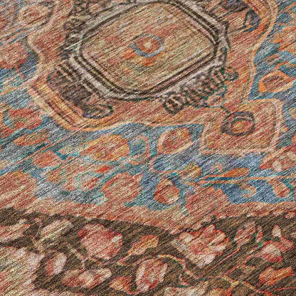 Kaelanor Chocolate Washable Indoor-Outdoor Rug