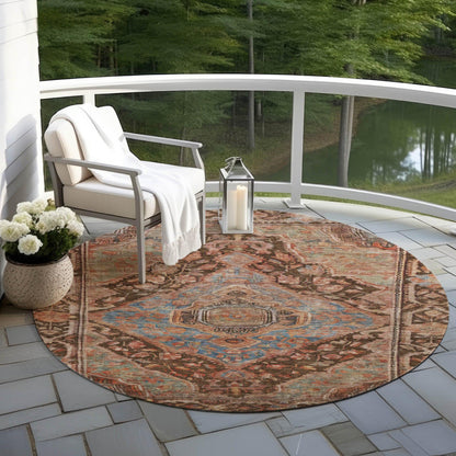 Kaelanor Chocolate Washable Indoor-Outdoor Rug